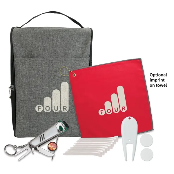 Heathered Shoe Bag Golf Kit - Heathered Shoe Bag Golf Kit - Image 1 of 8