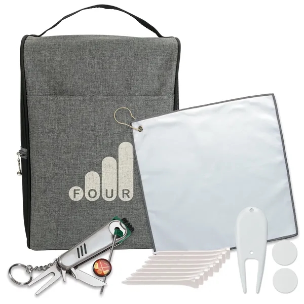 Heathered Shoe Bag Golf Kit - Heathered Shoe Bag Golf Kit - Image 8 of 8