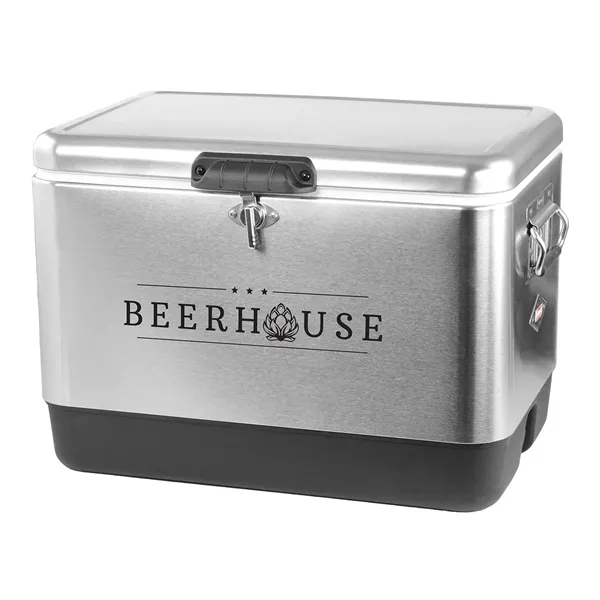 Coleman® 54 Qt. Steel-Belted® Stainless Steel Cooler - Coleman® 54 Qt. Steel-Belted® Stainless Steel Cooler - Image 4 of 5