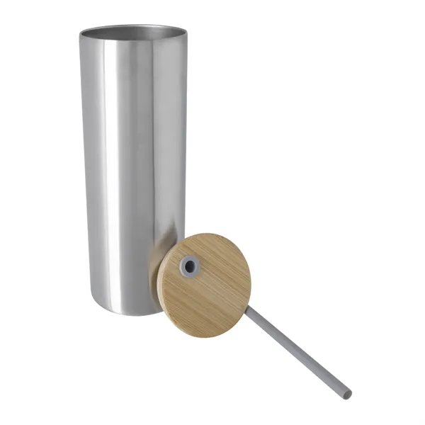 Good Value™ Double-Wall Stainless Steel Tumbler with Bamb... - Good Value™ Double-Wall Stainless Steel Tumbler with Bamb... - Image 4 of 8