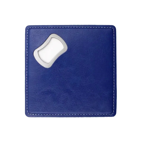 Leather Bottle Opener Square Coaster - Leather Bottle Opener Square Coaster - Image 5 of 13