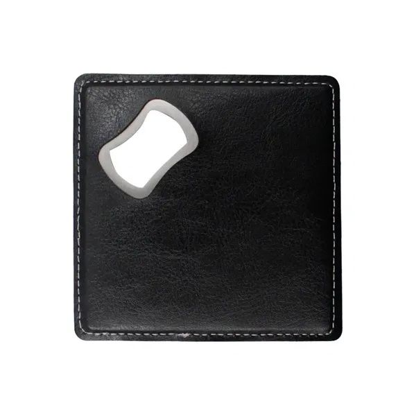 Leather Bottle Opener Square Coaster - Leather Bottle Opener Square Coaster - Image 6 of 13