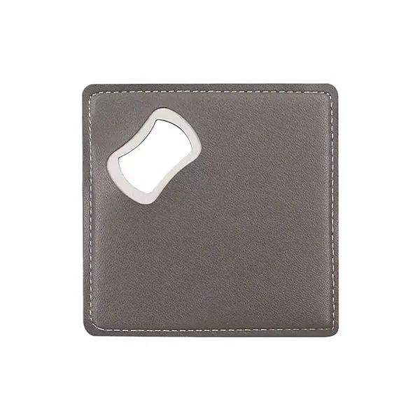 Leather Bottle Opener Square Coaster - Leather Bottle Opener Square Coaster - Image 7 of 13