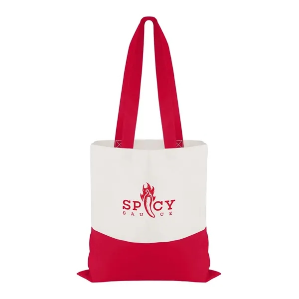 Cotton Colored Accent Flat Tote - Cotton Colored Accent Flat Tote - Image 7 of 11