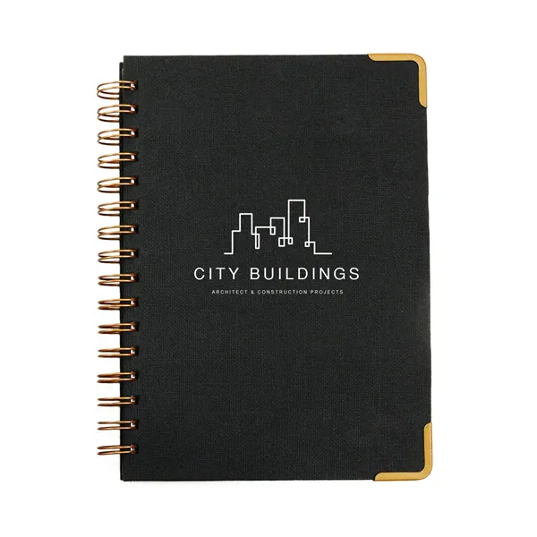 Woven Paper Hardback With Metal Accents Notebook - Woven Paper Hardback With Metal Accents Notebook - Image 6 of 7