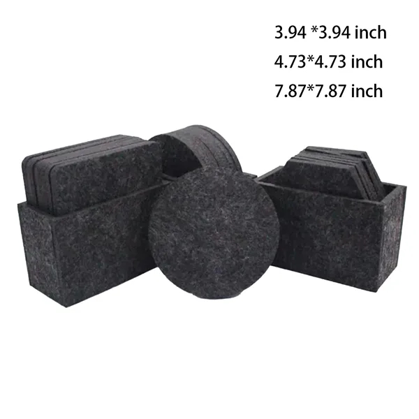 8-piece Felt Drink Coaster Set - 8-piece Felt Drink Coaster Set - Image 1 of 4