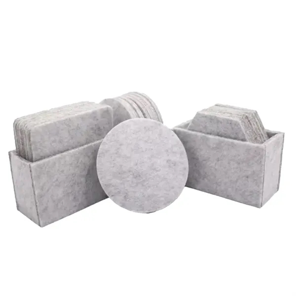 8-piece Felt Drink Coaster Set - 8-piece Felt Drink Coaster Set - Image 3 of 4