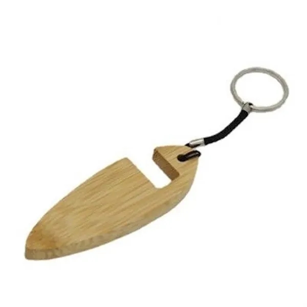 Bamboo Phone Stand Keychain - Bamboo Phone Stand Keychain - Image 2 of 3