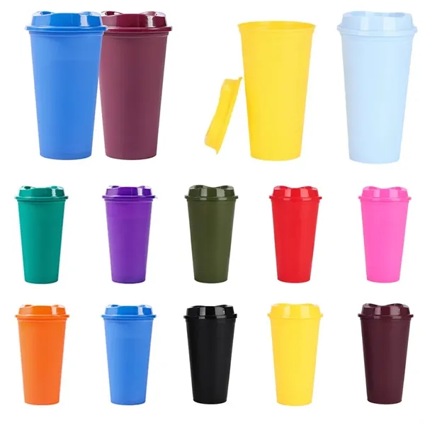 16oz Reusable Coffee Cup With A Lid - 16oz Reusable Coffee Cup With A Lid - Image 0 of 6