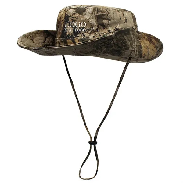 Tactical Camouflage Large Brim Custom Bucket Hats - Tactical Camouflage Large Brim Custom Bucket Hats - Image 8 of 12