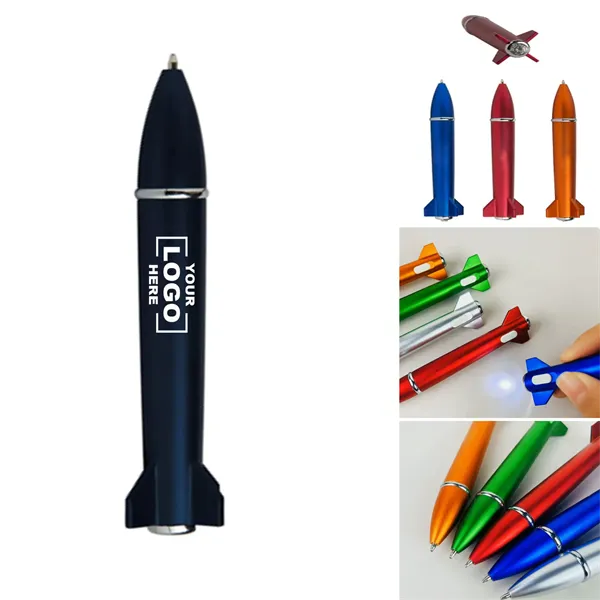 Funny Rocket Pen With Led Light - Funny Rocket Pen With Led Light - Image 0 of 5