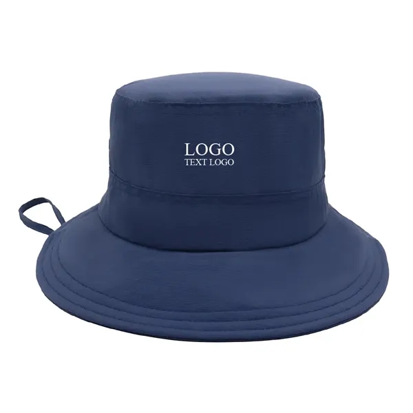 Foldable Breathable Custom Logo Bucket Hat - Foldable Breathable Custom Logo Bucket Hat - Image 4 of 10