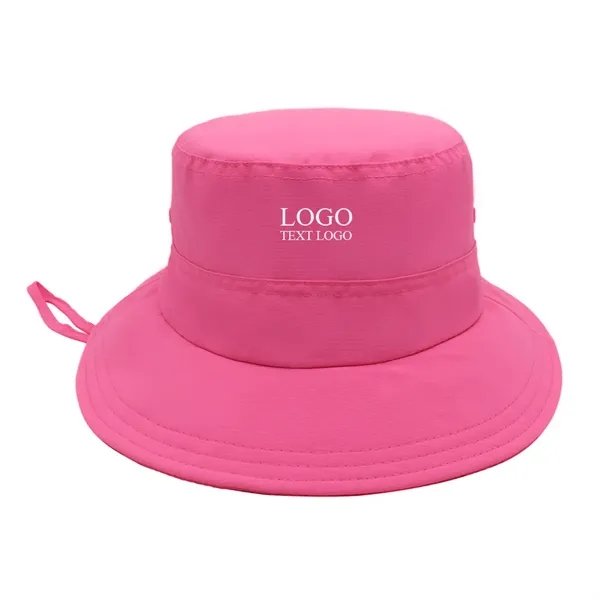 Foldable Breathable Custom Logo Bucket Hat - Foldable Breathable Custom Logo Bucket Hat - Image 7 of 10