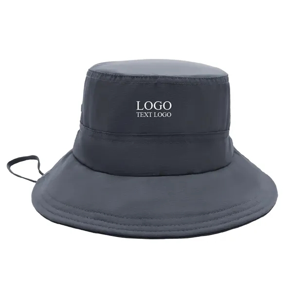 Foldable Breathable Custom Logo Bucket Hat - Foldable Breathable Custom Logo Bucket Hat - Image 10 of 10
