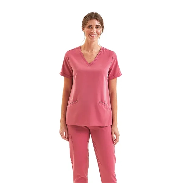 Onna By Premier Ladies' Invincible V-Neck Stretch Scrub Top - Onna By Premier Ladies' Invincible V-Neck Stretch Scrub Top - Image 4 of 18