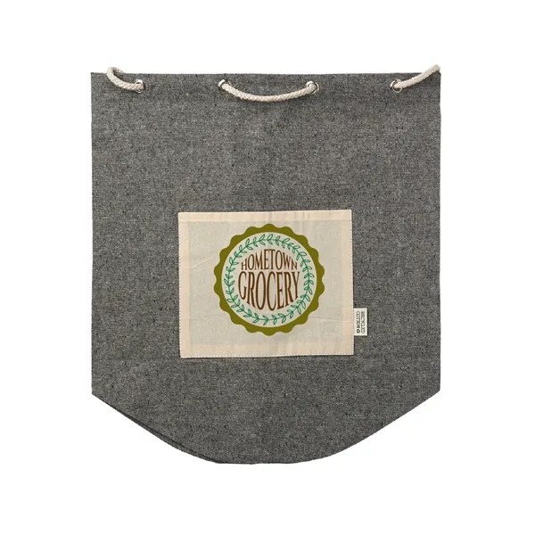 Eco-Friendly Recycled Cotton Drawstring Backpack Full Color - Eco-Friendly Recycled Cotton Drawstring Backpack Full Color - Image 5 of 7