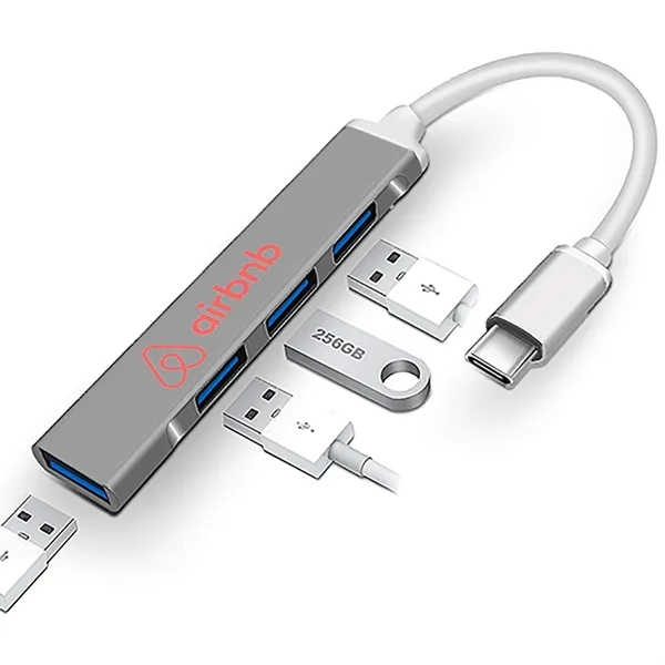 Aluminum USB Type-C 3-in-1 Hub - Aluminum USB Type-C 3-in-1 Hub - Image 1 of 2