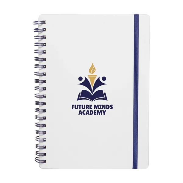 White Spiral Notebook w/ Elastic Band (2 Color) - White Spiral Notebook w/ Elastic Band (2 Color) - Image 6 of 7