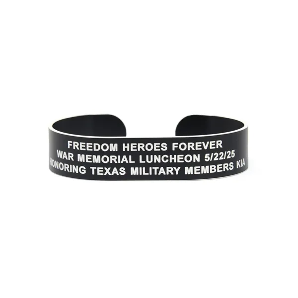 Colored Aluminum Laser Engraved Cuff Bracelet - Colored Aluminum Laser Engraved Cuff Bracelet - Image 0 of 7
