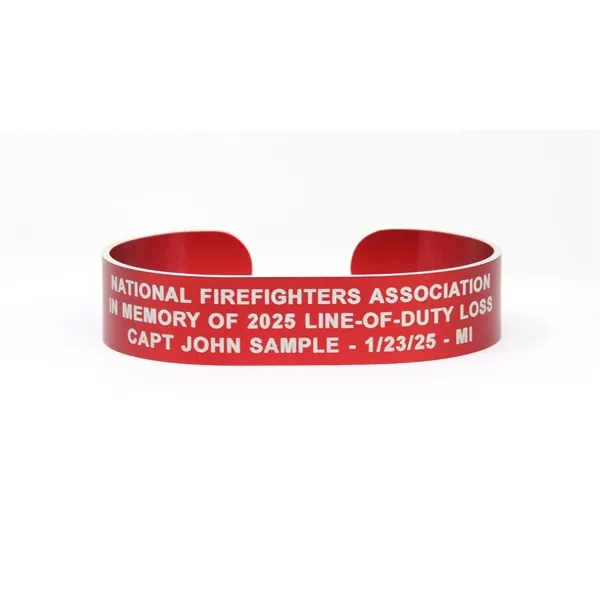 Colored Aluminum Laser Engraved Cuff Bracelet - Colored Aluminum Laser Engraved Cuff Bracelet - Image 3 of 7