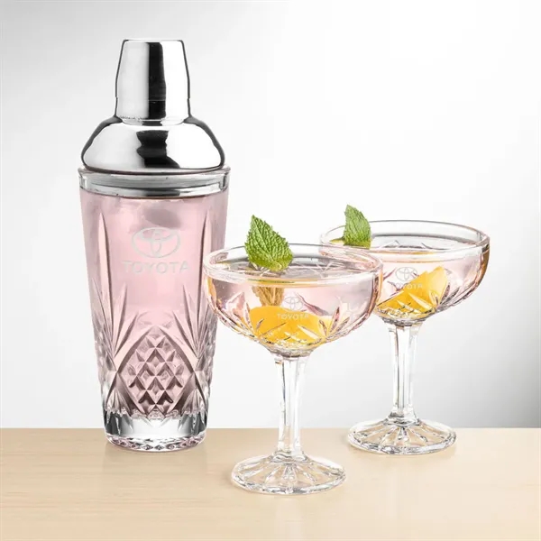 Brinkley Shaker & Cocktail Coupe Set - Brinkley Shaker & Cocktail Coupe Set - Image 3 of 6