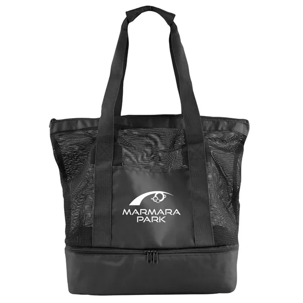 RPET Mesh Beach Cooler Tote - RPET Mesh Beach Cooler Tote - Image 2 of 6