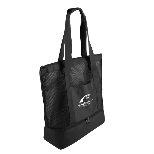 RPET Mesh Beach Cooler Tote - RPET Mesh Beach Cooler Tote - Image 3 of 6