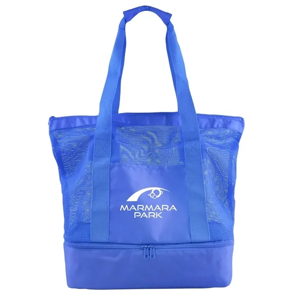 RPET Mesh Beach Cooler Tote - RPET Mesh Beach Cooler Tote - Image 4 of 6