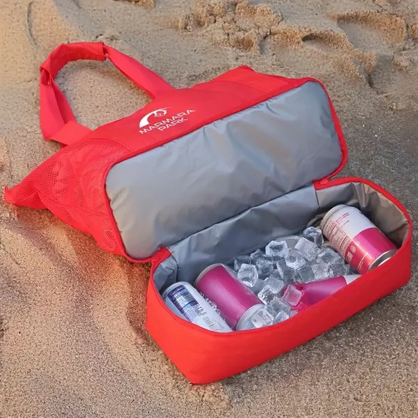 RPET Mesh Beach Cooler Tote - RPET Mesh Beach Cooler Tote - Image 1 of 6