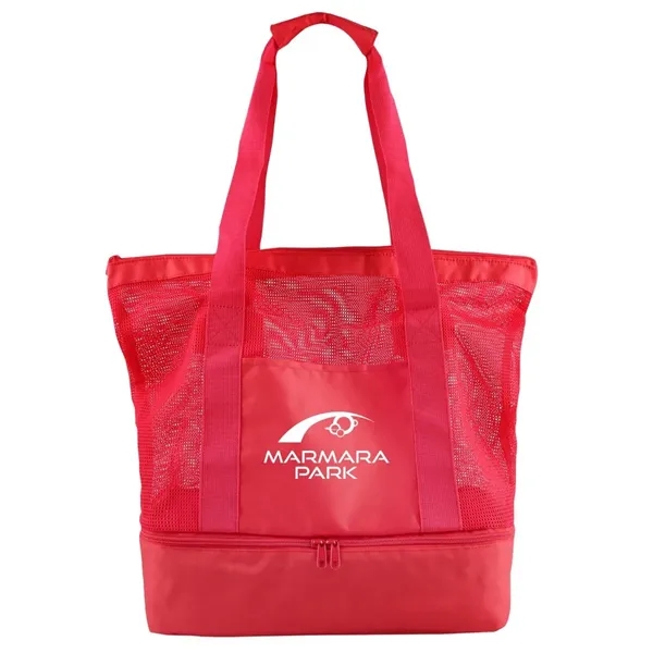 RPET Mesh Beach Cooler Tote - RPET Mesh Beach Cooler Tote - Image 6 of 6