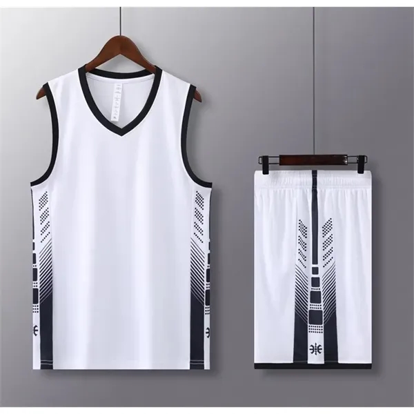 Boys Basketball Uniform V-Collar Jersey and Short - Boys Basketball Uniform V-Collar Jersey and Short - Image 2 of 4