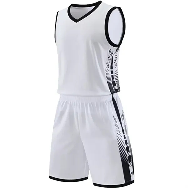 Boys Basketball Uniform V-Collar Jersey and Short - Boys Basketball Uniform V-Collar Jersey and Short - Image 4 of 4