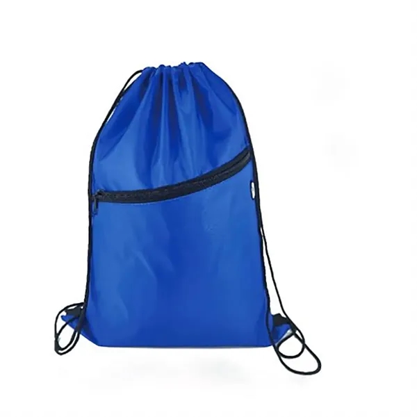 Zippered Drawstring Backpack - Zippered Drawstring Backpack - Image 2 of 2