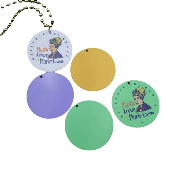 Custom Mardi Gras Bead Necklaces with logo Medallion - Custom Mardi Gras Bead Necklaces with logo Medallion - Image 3 of 14