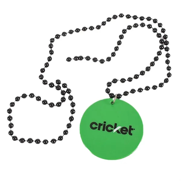 Custom Mardi Gras Bead Necklaces with logo Medallion - Custom Mardi Gras Bead Necklaces with logo Medallion - Image 12 of 14
