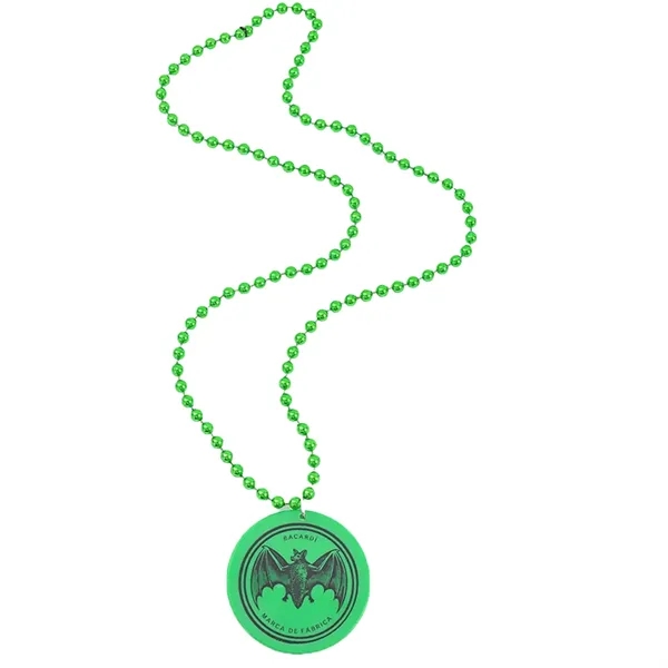 Custom Mardi Gras Bead Necklaces with logo Medallion - Custom Mardi Gras Bead Necklaces with logo Medallion - Image 13 of 14