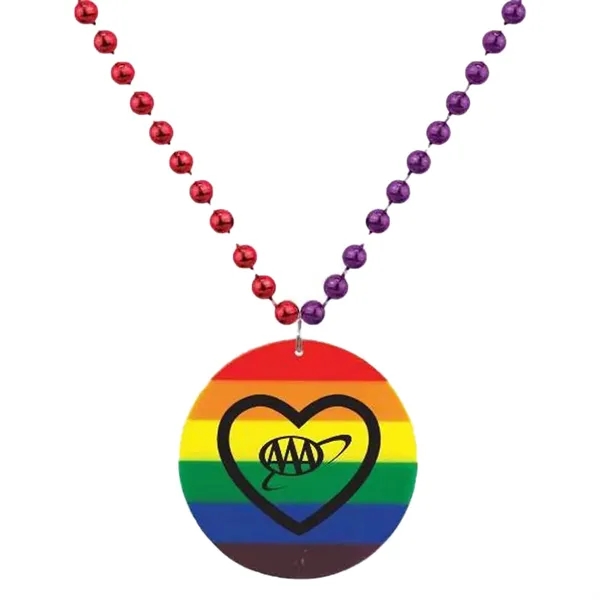 Custom Mardi Gras Bead Necklaces with logo Medallion - Custom Mardi Gras Bead Necklaces with logo Medallion - Image 14 of 14