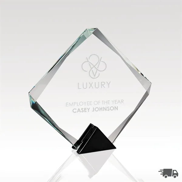 Beveled Glass Award - Marble Base - Thaumas