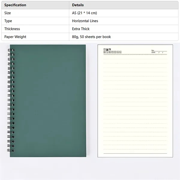 Classic Sustainable Spiral Notebooks - Classic Sustainable Spiral Notebooks - Image 5 of 6
