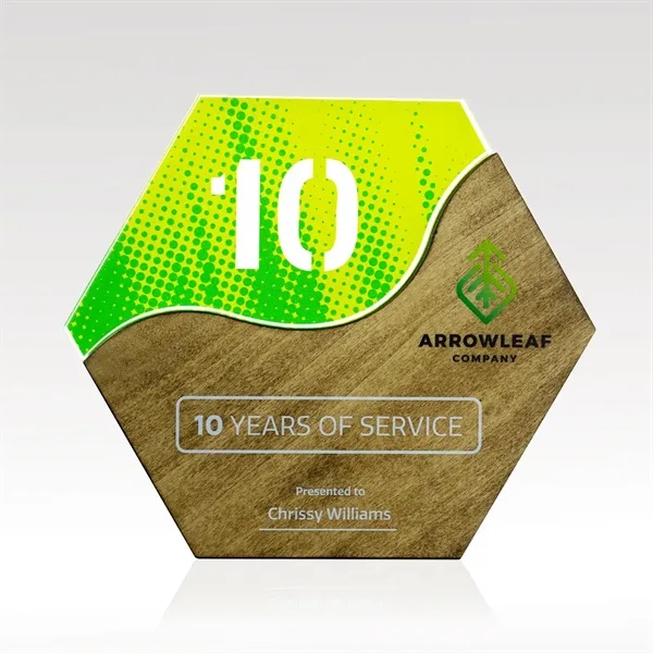 Hexagon Wave Puzzle Plaque