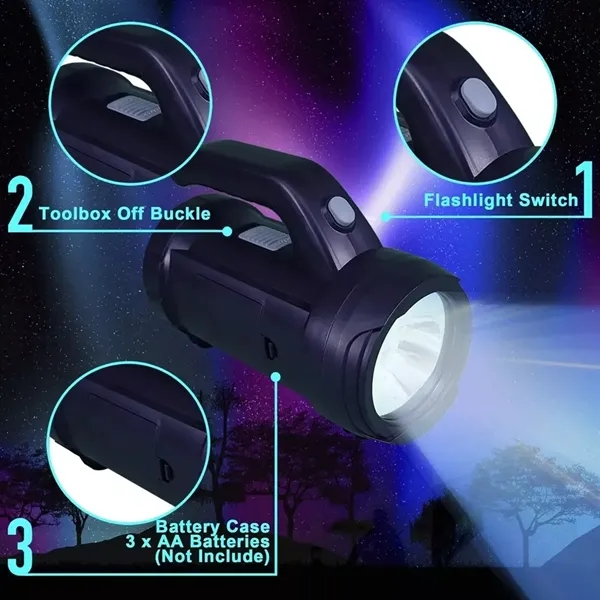 LED Flashlight Household Tool Kit - LED Flashlight Household Tool Kit - Image 2 of 3