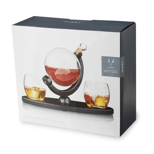 Globe Decanter & Whiskey Tumblers Set - Globe Decanter & Whiskey Tumblers Set - Image 3 of 3