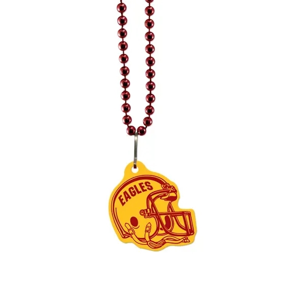USA Made 1/8" Football Vinyl Medallion Beads - USA Made 1/8" Football Vinyl Medallion Beads - Image 0 of 2