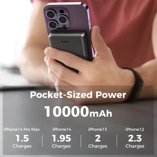 Aukey 10,000 mAh 30W MagSafe Power Bank - Aukey 10,000 mAh 30W MagSafe Power Bank - Image 2 of 18
