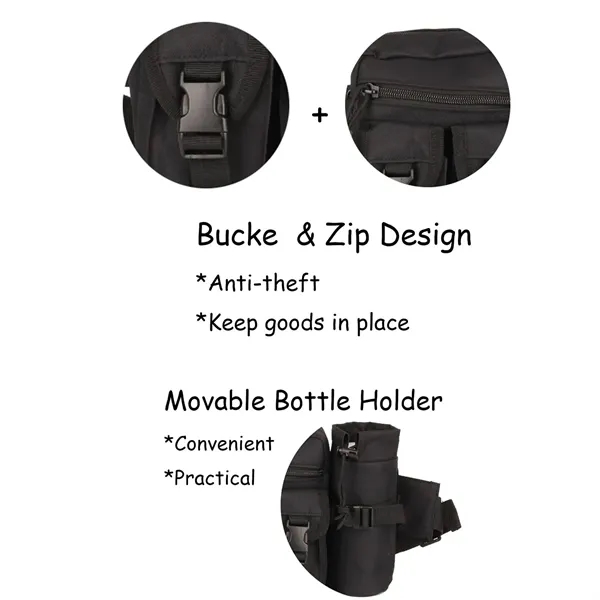 Military Tactical Waist Bag with Water Bottle Holder - Military Tactical Waist Bag with Water Bottle Holder - Image 3 of 3