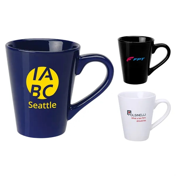 14 oz. Ceramic Cafe Coffee Mug w/ Handle - 14 oz. Ceramic Cafe Coffee Mug w/ Handle - Image 0 of 6