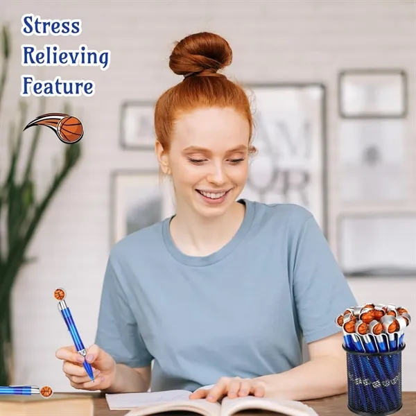 Novelty Stress-Relief Basketball Ballpoint Pen - Novelty Stress-Relief Basketball Ballpoint Pen - Image 4 of 4
