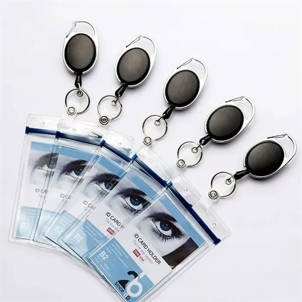 Retractable Badge Holder Keychain with Clip - Retractable Badge Holder Keychain with Clip - Image 4 of 6
