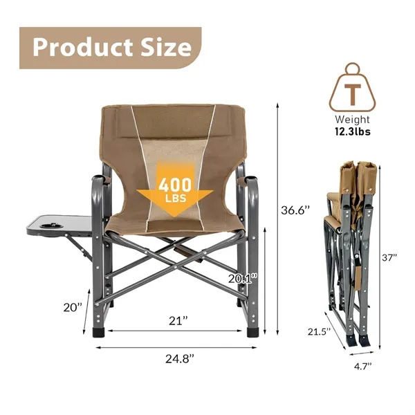 Portable Folding Camping Chair with Side Table - Portable Folding Camping Chair with Side Table - Image 1 of 5