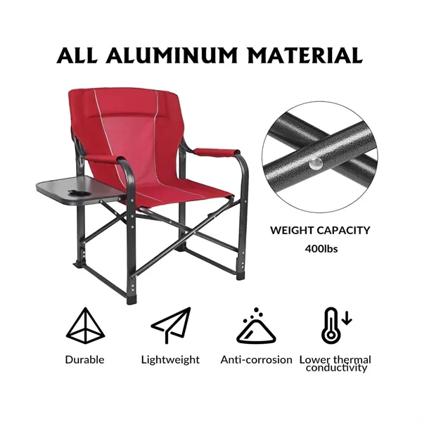 Portable Folding Camping Chair with Side Table - Portable Folding Camping Chair with Side Table - Image 2 of 5